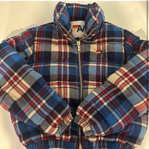Aviator Nation Apres Plaid Puffer Jacket